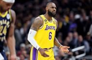 LeBron is questionable against the Trail Blazers (Image via Getty Images)